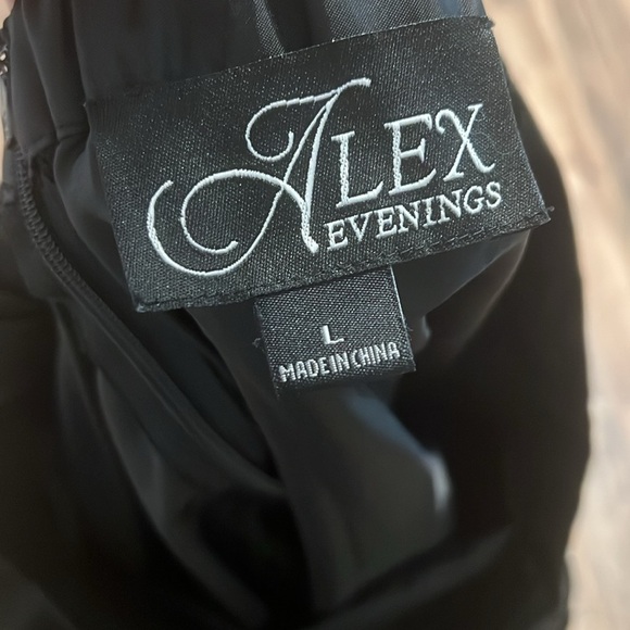 Alex Evenings Black Tulle Midi Skirt Size Large Formal A-Line Party Skirt - Picture 3 of 7